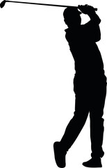 Golfer SVG Cut File for Cricut and Silhouette, EPS Vector, DXF , PNG , JPEG , Zip Folder