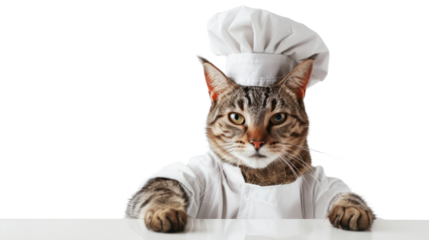 Chef cat on a transparent background