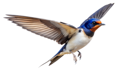 swallow on isolated background with high detailing