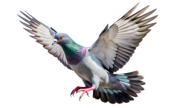 pigeon on isolated background with high detailing