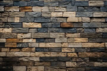 an image of a wall made of stone blocks