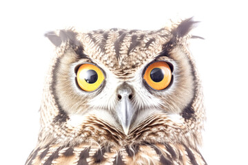 Fototapeta premium A close up of an owl's face with its eyes open