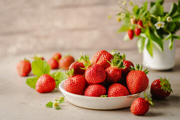 fresh ripe strawberries