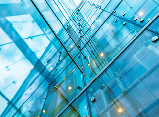 Glass building facades, high-rise buildings, magnificent buildings