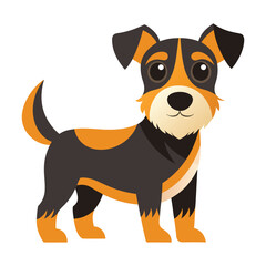 illustration of a Cooper dog on white
