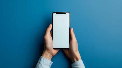 person holding a mobile phone in hand