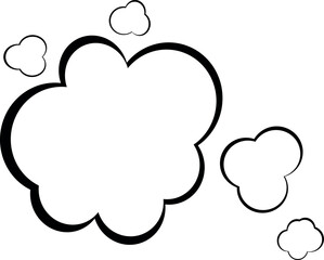 Speech bubble on white background. Vector illustration.