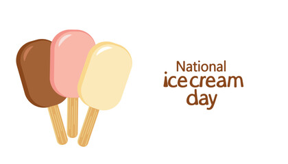 National ice cream day. Template for background, banner, card, poster.