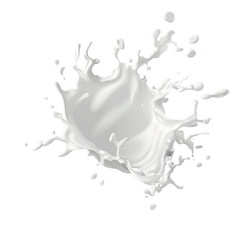 Fototapeta premium High-res image of white paint splash frozen in mid-air, detailed fluid dynamics and texture against clean white backdrop