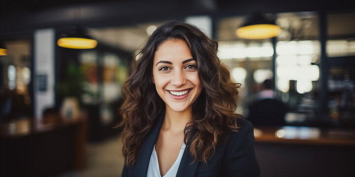 Portrait of a brunnete business woman
