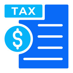 Tax duotone color icon vector for mobile app, website, logo and presentation design.