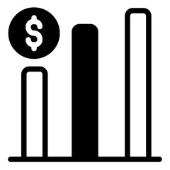 Invesment glyph icon vector for mobile app, website, logo and presentation design.