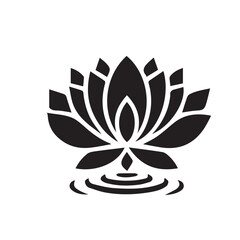 Lotus flower silhouette logo , Lily Flower Icon. design for Spa icons, vector, sign, symbol, logo, illustration.