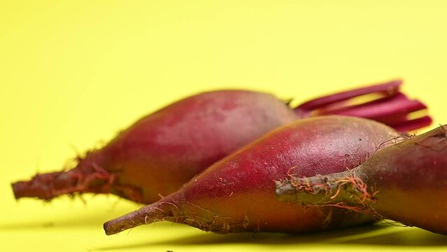 red young beets close up