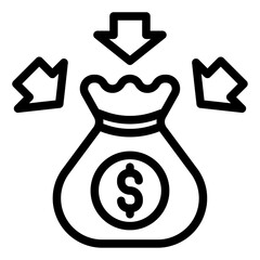 Saving outline icon. vector thin line icon for mobile app, website, logo and presentation design.