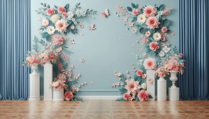 Fototapeta premium Flower Wall Background