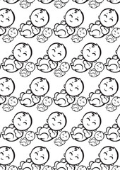 Two Babies sleamless 