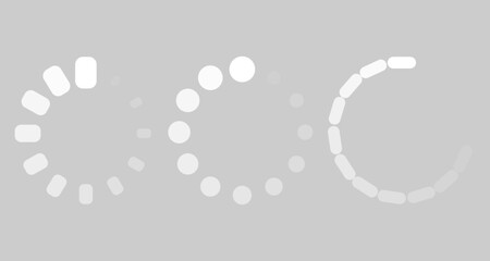 set of round loading icons