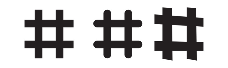 Obraz premium Hashtag icon set. hashtag symbol