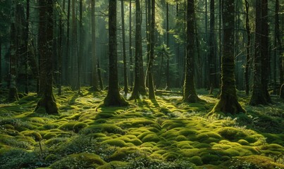 Obraz premium Mossy forest floor