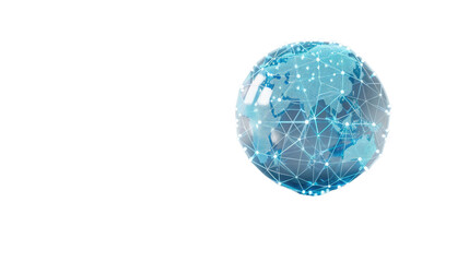 Digital globe on transparent background