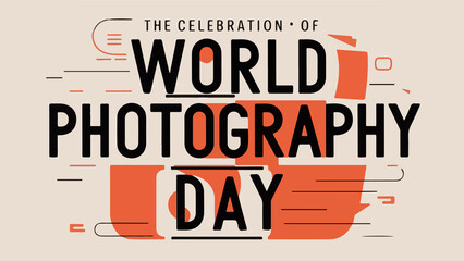 World photography day modern abstract poster