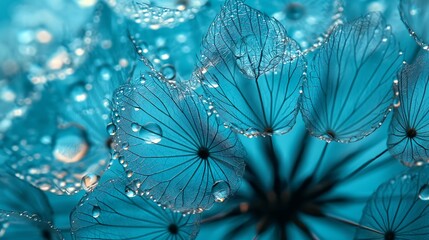 A closeup of dandelion seeds under a microscope, Ai generated