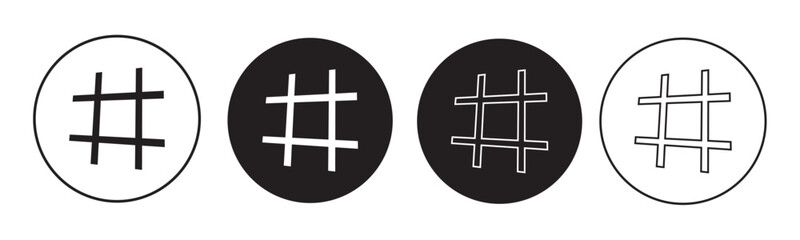 Hashtag icon set illustration. hashtag sign and symbol