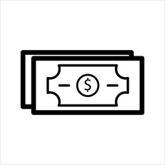 Dollar Bill icon vector for web, computer and mobile applications.