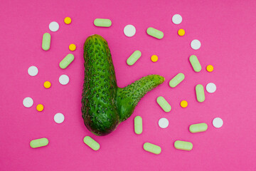 Abnormal Cucumber in Erectile Dysfunction Treatment Concept