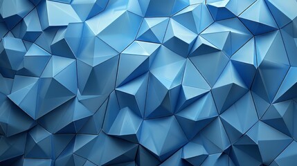 Obraz premium Abstract Blue Geometric Wall