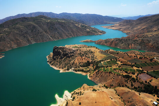 lake and mountains