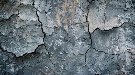 Fototapeta premium Abstract Texture of an Aged Wall with Cement Scratches and Cracks