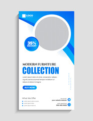 Obraz premium Furniture sale Instagram story Template
