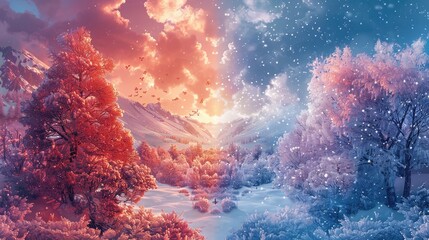 Create a merry and happy Christmas greeting card with festive winter decorations and ornaments, using a cheerful holiday vector illustration as a design template for a celebration invitation, banner, 