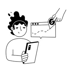 Mini Illustrations Depicting Financial Investment 