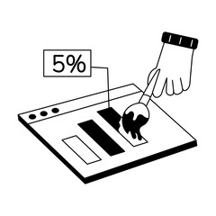 Mini Illustrations Depicting Financial Investment 