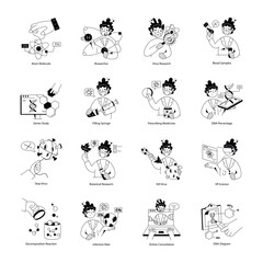 Mini Illustrations Depicting Financial Investment 