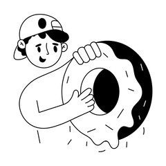 Order Delivery Hand Drawn Mini Illustrations 
