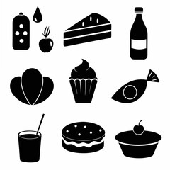 Ultimate Fast Food Silhouette Vector Package Illustrations for Quick Dining Designs
