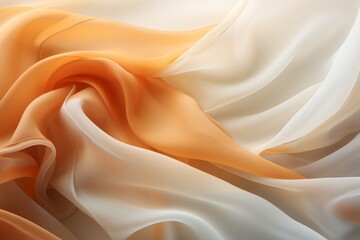 Fototapeta premium an orange and white silk fabric is shown in this image
