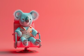 A cartoon koala wearing a scarf