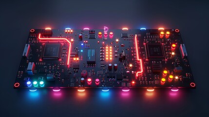 an abstract hardware board