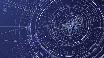Obraz premium Futuristic Blueprint: Abstract Technical Design