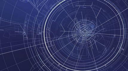 Fototapeta premium Futuristic Blueprint: Abstract Technical Design