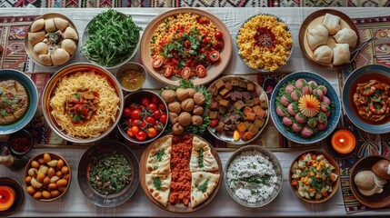 Fototapeta premium A Feast of Middle Eastern Cuisine