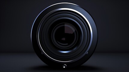 Camera Lens Closeup: Circular Aperture and Detail