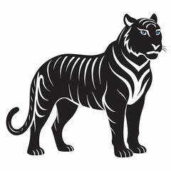 Obraz premium white tiger vector
