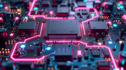 an abstract hardware board