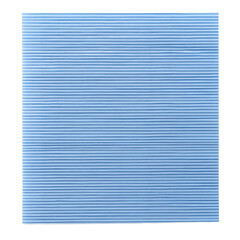 Blue vertical note paper isolated on transparent background PNG